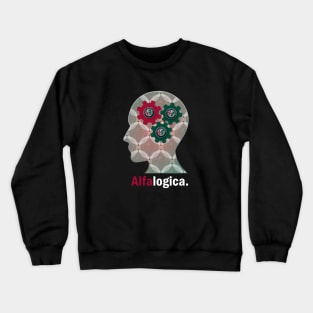 Alfa Romeo Alfalogica Alfa Brain white text Crewneck Sweatshirt